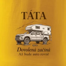 Táta dovolená začíná až bude auto rovně obytný pick-up