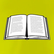 Kniha černobílá otevřená s textem