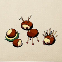 Kaštanová zvířátka - v řadě