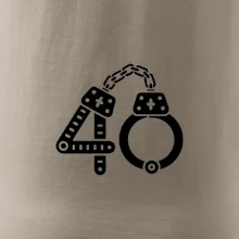 Narozeninové tričko pro policajta - pouta 40