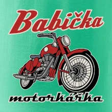 Babička motorkářka