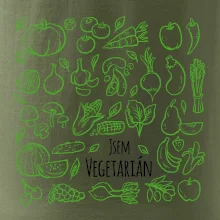 Jsem vegetarián - zelenina ve čtverci