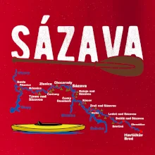 Mapa řeky Sázavy