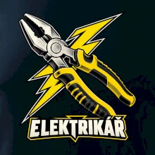 Elektrikář s bleskem a kleštěmi