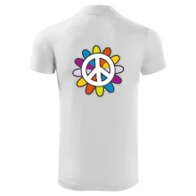 Peace symbol s kreslenou květinou