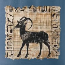 Egyptské hieroglyfy koza