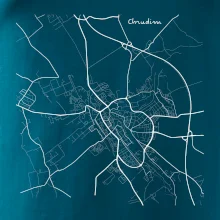 Černobílá mapa Chrudim