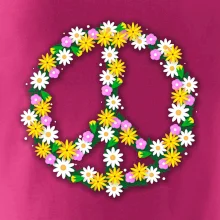 Peace symbol kopretiny