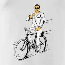 Gentleman na kole s pivem