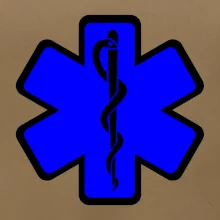 Rescue - Hvězda na prsu +  nápis na zádech