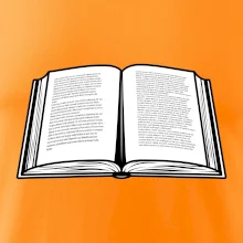 Kniha černobílá otevřená s textem