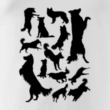 Border kolie siluety