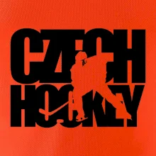 Czech hockey - nápis s hokejistou - Mistrovství světa v ledním hokeji 2026