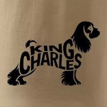 Kavalír king Charles španěl nápis v těle