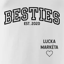 Párové mikiny - Besties (Rok a jména na rukávu)