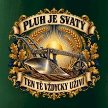 Posvátný pluh s pšeničnou svatozáří