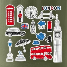 Velká Británie - kreslené ikonky