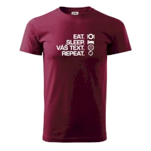 Eat sleep repeat vlastní text