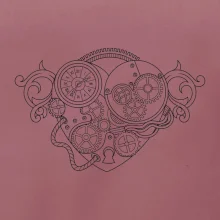 Steampunk srdce kreslené