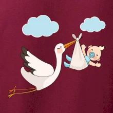 Čáp čekáme miminko - kluk