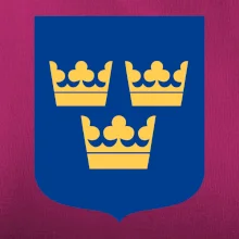 Švédský znak tři korunky na prso