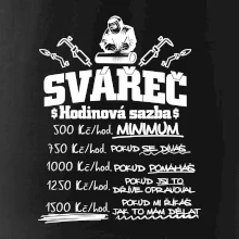 Svářeč - hodinová sazba