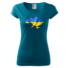 Ukrajina vlajka mapa