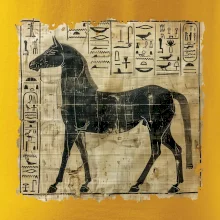 Egyptské hieroglyfy kůň