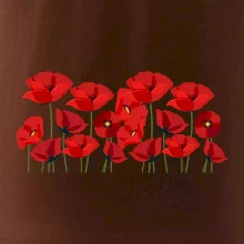 Vlčí mák v řadě