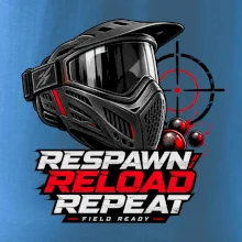 Paintballová maska respawn reload repeat
