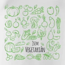 Jsem vegetarián - zelenina ve čtverci