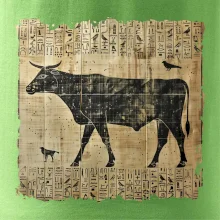 Egyptské hieroglyfy kráva