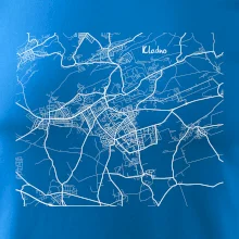 Černobílá mapa Kladno