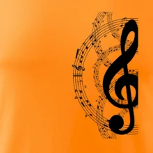 Houslový klíč a noty