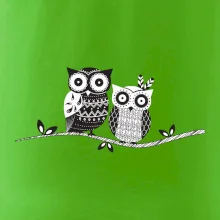 Dvě sovy abstraktní