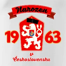 Narozen v Československu - Přelepený znak 1963