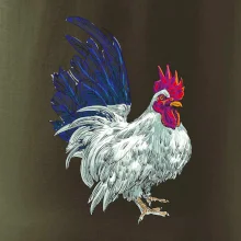 Kohout kreslený bílý