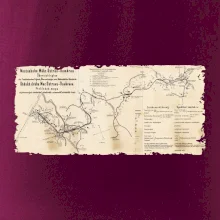 Mapa Báňské dráhy z Moravské Ostravy do Doubravy