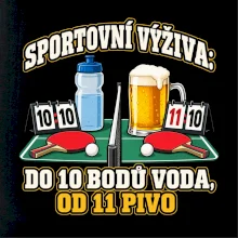 Sportovní výživa -  do 10 bodů voda, od 11 pivo