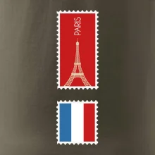 Paříž známka barevná