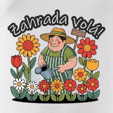 Zahrada volá - zahradník a slunečnice