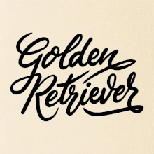 Golden retriever - nápis okrasný