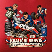 Macinka opravuje závodní auto ČESKO