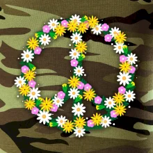 Peace symbol kopretiny