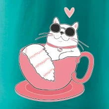 Hustá kočka v hrníčku