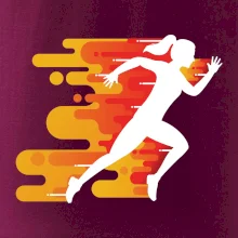 Běhání - oranžová žena