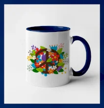 Peace symbol prorostlý květinami