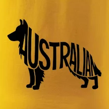 Australský Ovčák - nápis v těle
