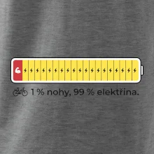 1 % nohy, 99 % elektřina