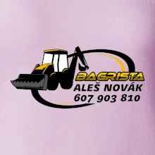 Bagrista v kruhu - vlastní nápis